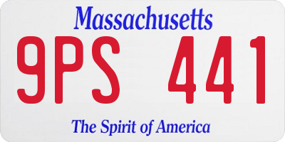 MA license plate 9PS441
