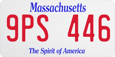 MA license plate 9PS446