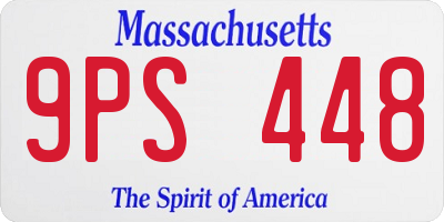 MA license plate 9PS448