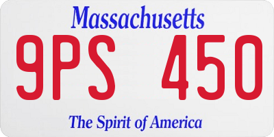 MA license plate 9PS450