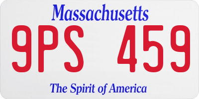 MA license plate 9PS459