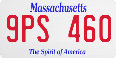 MA license plate 9PS460