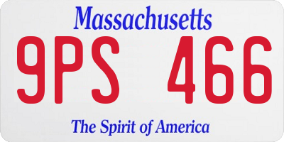 MA license plate 9PS466