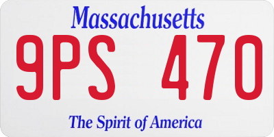MA license plate 9PS470