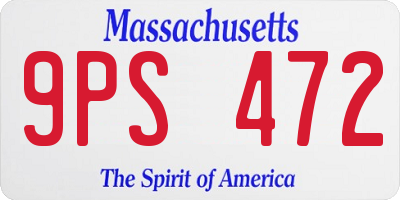 MA license plate 9PS472