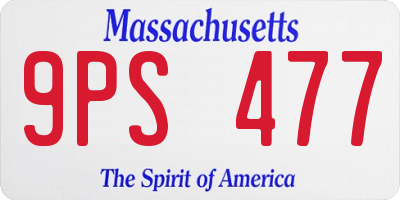 MA license plate 9PS477