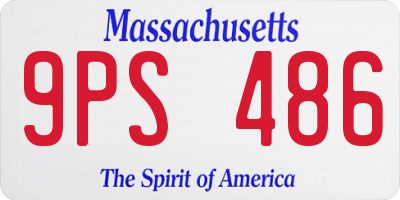 MA license plate 9PS486