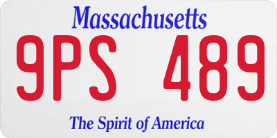 MA license plate 9PS489