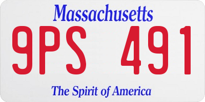 MA license plate 9PS491