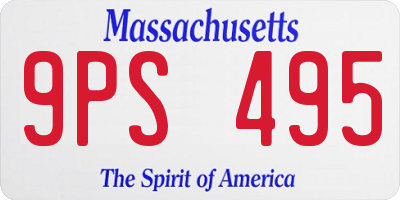 MA license plate 9PS495