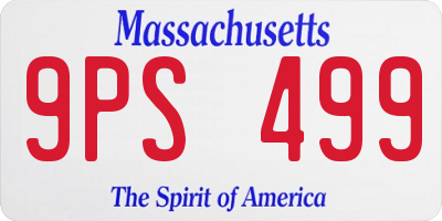 MA license plate 9PS499