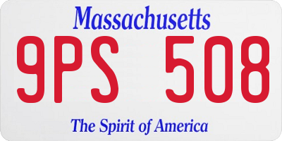 MA license plate 9PS508