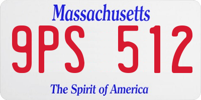 MA license plate 9PS512
