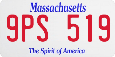 MA license plate 9PS519