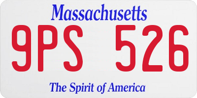 MA license plate 9PS526