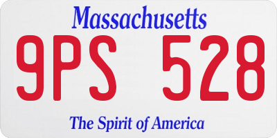 MA license plate 9PS528
