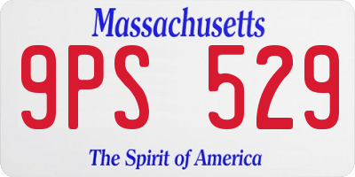 MA license plate 9PS529