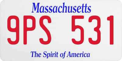 MA license plate 9PS531