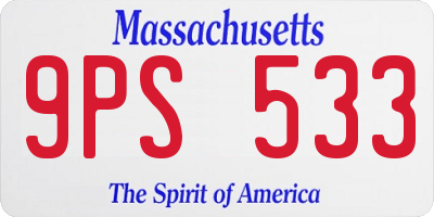 MA license plate 9PS533
