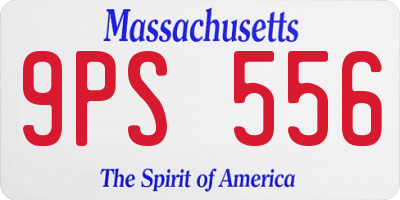 MA license plate 9PS556