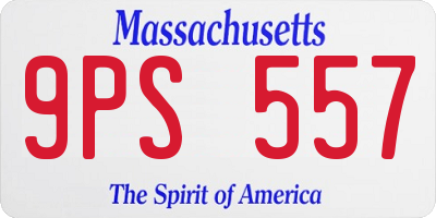 MA license plate 9PS557
