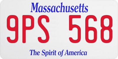 MA license plate 9PS568