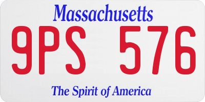 MA license plate 9PS576