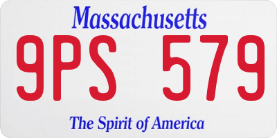 MA license plate 9PS579
