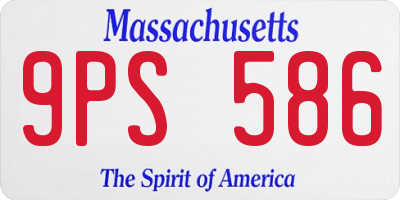 MA license plate 9PS586