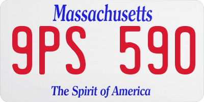 MA license plate 9PS590