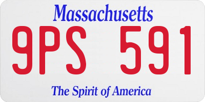 MA license plate 9PS591