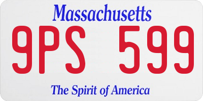 MA license plate 9PS599