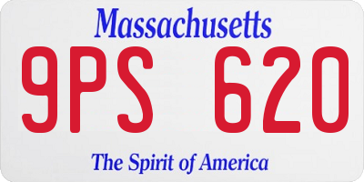 MA license plate 9PS620