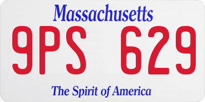 MA license plate 9PS629