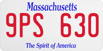 MA license plate 9PS630