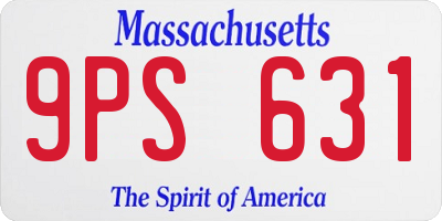 MA license plate 9PS631