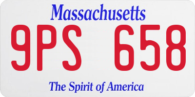 MA license plate 9PS658