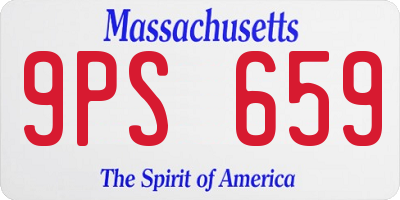 MA license plate 9PS659