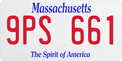 MA license plate 9PS661
