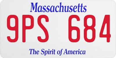 MA license plate 9PS684
