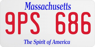 MA license plate 9PS686