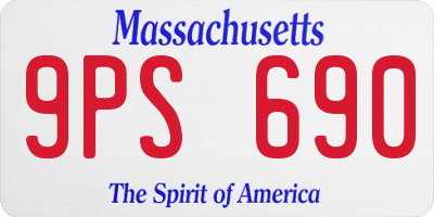 MA license plate 9PS690