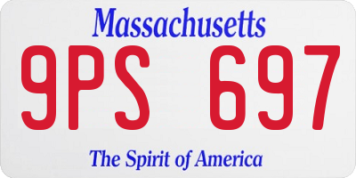 MA license plate 9PS697