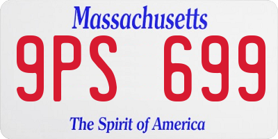 MA license plate 9PS699