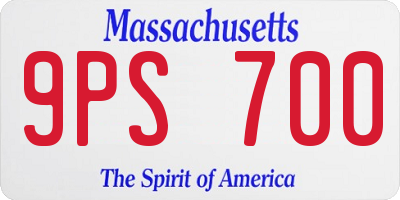 MA license plate 9PS700
