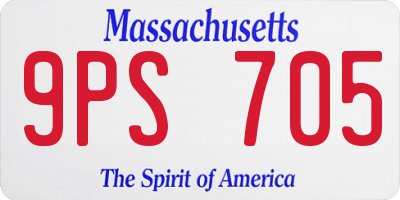 MA license plate 9PS705