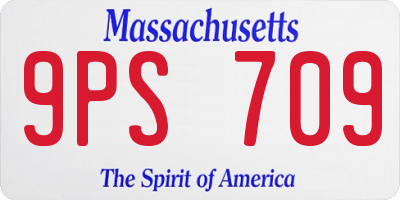 MA license plate 9PS709