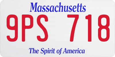 MA license plate 9PS718