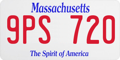 MA license plate 9PS720