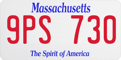 MA license plate 9PS730